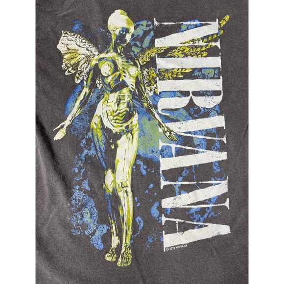 Nirvana In Utero Angel Tee Women’s XS Topshop Gray - Picture 5 of 6